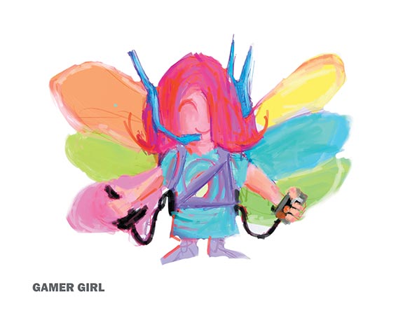 iBloks character concept gamer girl